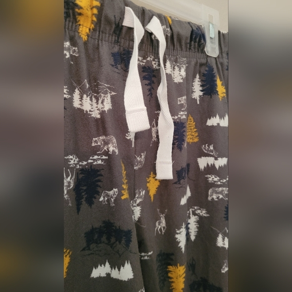 Mens camping hunter pj pants- polyester with forest print - Picture 2 of 6